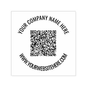 Personalized QR Code Stamp Your Name and Website