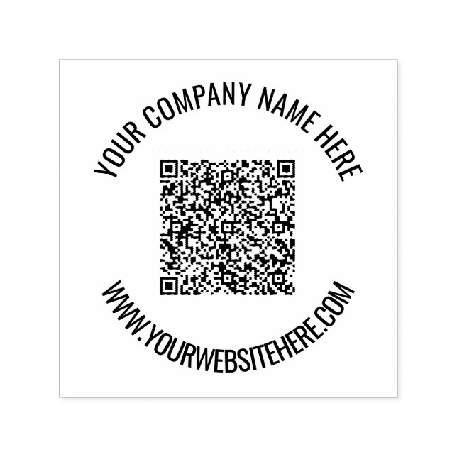 Personalized QR Code Stamp Your Name and Website (Design)
