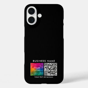 Personalized QR Code Upload Own Business Logo iPhone 16 Plus Case