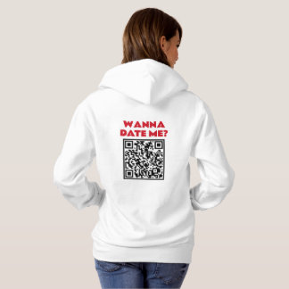 Personalized QR Code – Wanna Date/Marry Me Cool Hoodie