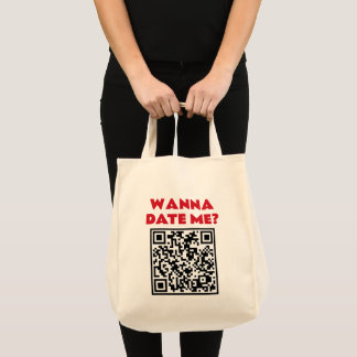 Personalized QR Code – Wanna Date/Marry Me Cool Tote Bag
