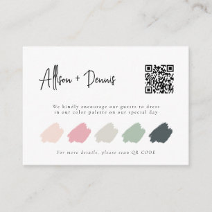 Personalized QR Code Wedding Dress Code Insert