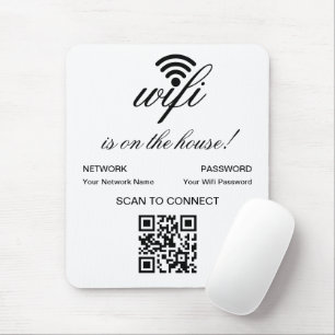 Personalized QR Code Wifi Internet Scan to Connect Mouse Pad