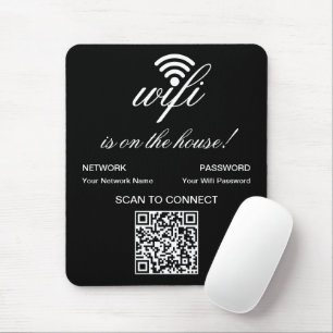 Personalized QR Code Wifi Internet Scan to Connect Mouse Pad