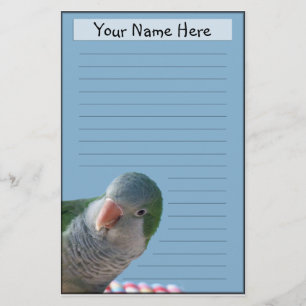 Personalized Quaker Parakeet Stationery