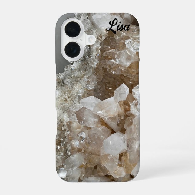 Personalized Quartz Crystal Sturdy iPhone Case (Back)