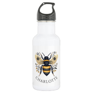 Personalized Queen Bee Floral 532 Ml Water Bottle