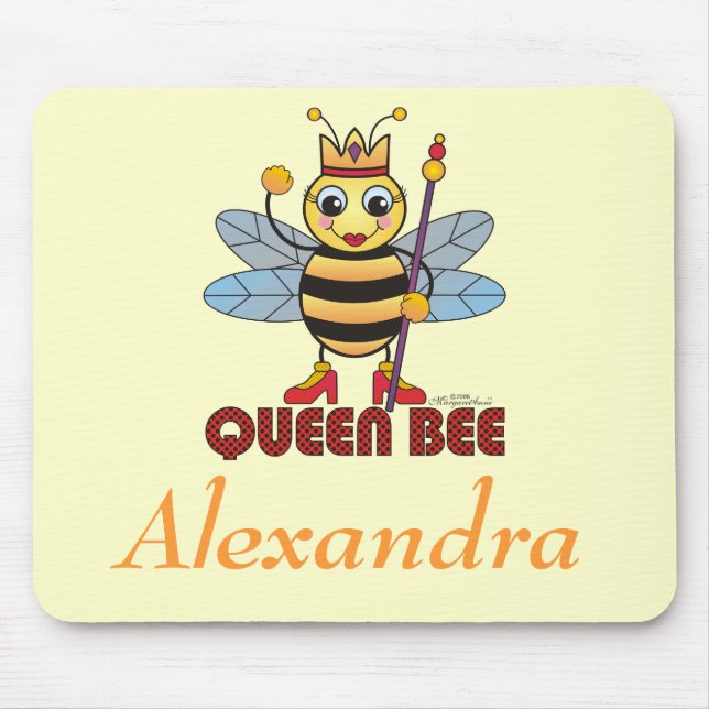 Personalized "Queen Bee" Mouse Pad (Front)