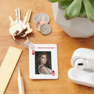 Personalized Queen of Hearts Keychain