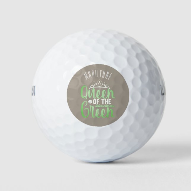 Personalized Queen Of The Green Golf Balls (Front)