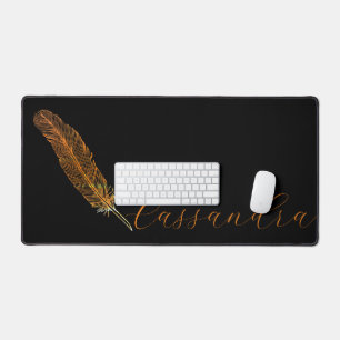 Personalized Quill Pen Desk Mat
