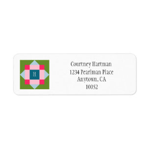 Personalized Quilt Block Return Address Labels