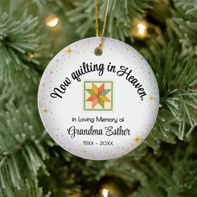 Personalized Quilter Memorial Ornament (Tree)