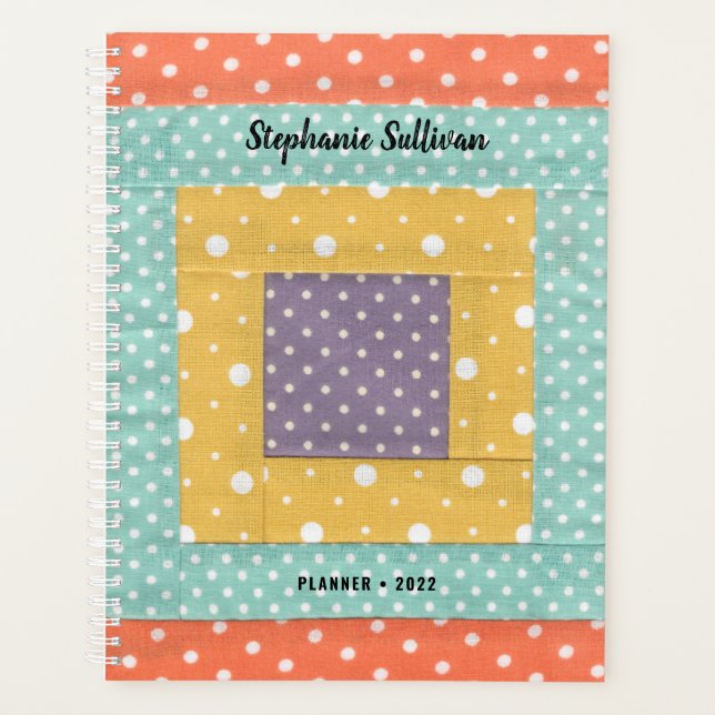 Personalized Quilting Patchwork Planner (Front)