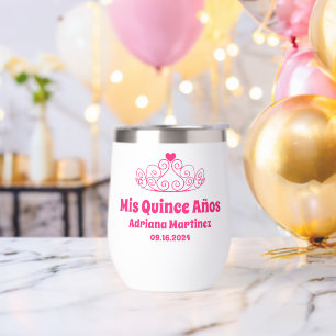 Personalized Quince Crown Años Party Favours