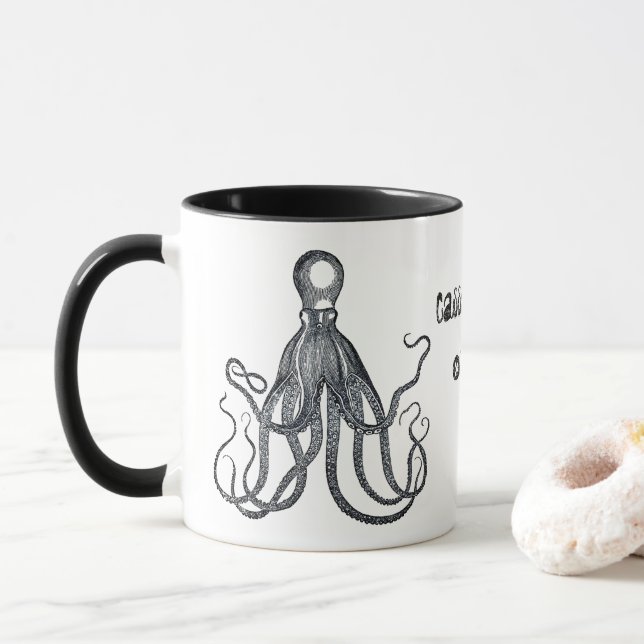 Personalized Quirky Octopus Mug (With Donut)