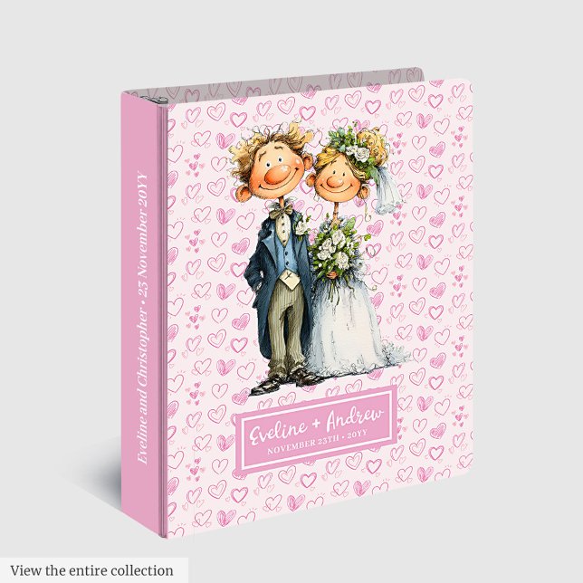 Personalized Quirky Wedding Album Bride Groom Gift Binder (Personalized Quirky Wedding Album Bride Groom Gift)
