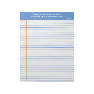 Personalized Quotation Notepad, Blue & Orange Notepad