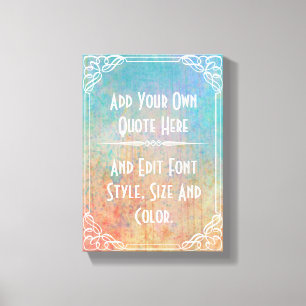 Personalized quotations canvas print
