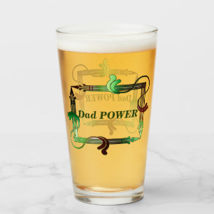 Personalized Quote Beer Glass for Dad