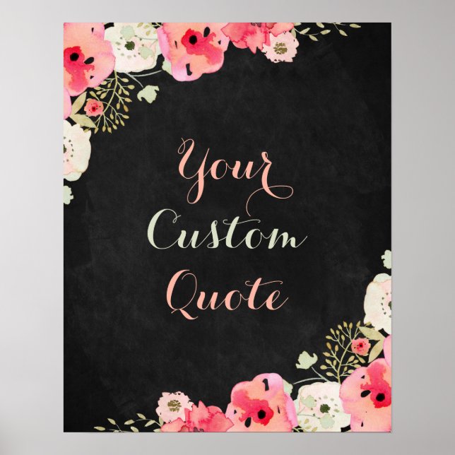 Personalized quote Custom quote print Chalkboard (Front)
