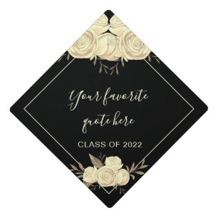Personalized Quote Floral Graduation Class Of 202 Graduation Cap Topper