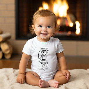 Personalized Quote God Answers Prayers  Baby Bodysuit