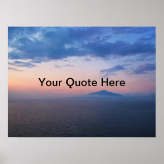 Personalized quote ocean mountain water poster