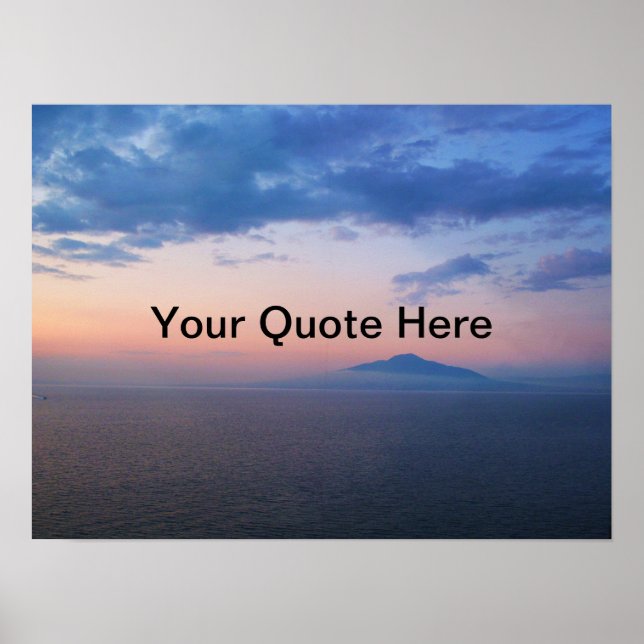 Personalized quote ocean mountain water poster (Front)