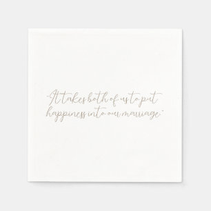 Personalized Quote or Song Lyric Wedding Napkin