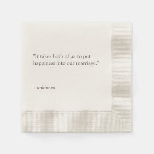 Personalized Quote or Song Lyric Wedding Napkins
