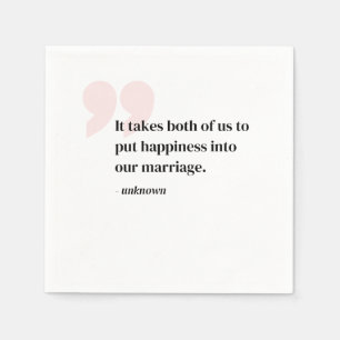 Personalized Quote or Song Lyrics Wedding Napkins