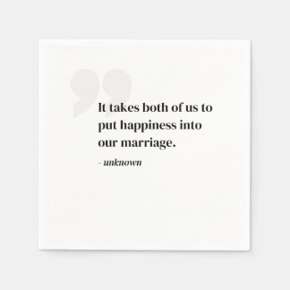 Personalized Quote or Song Lyrics Wedding Napkins