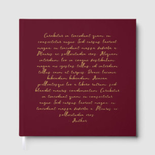 Personalized quote poem wedding vows guest book