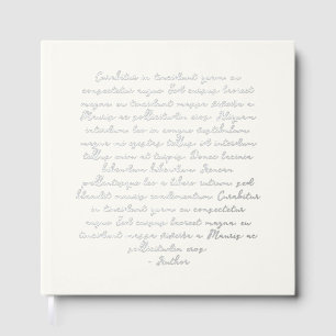 Personalized quote poem wedding vows guest book