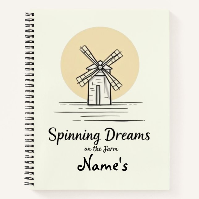 Personalized Quote Rustic Notebook (Front)