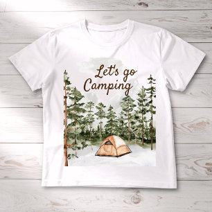 Personalized Quote Watercolor Camping in Nature  Baby T-Shirt