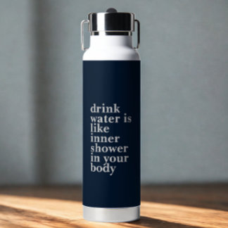 Personalized quote white fonts water bottle