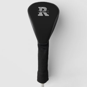 Personalized R Initial Silver Monogram Your Name Golf Head Cover
