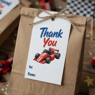 Personalized Race Car Birthday  Gift Tags