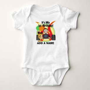 Personalized Racing First Birthday T-shirt Baby Bodysuit