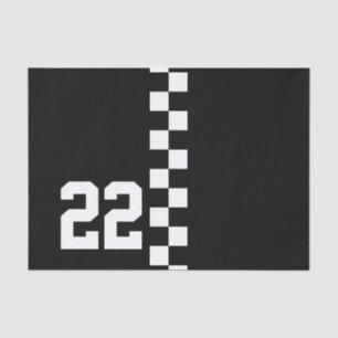 Personalized Racing Flag Black And White Tissue Paper