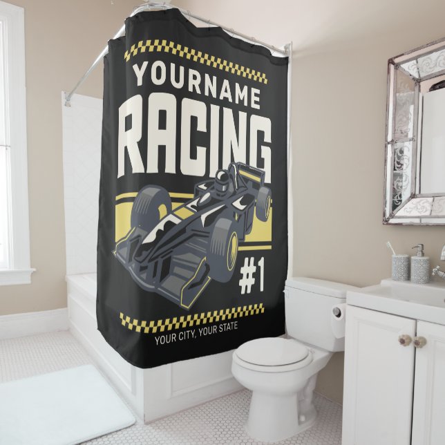 Personalized Racing Team Fast Race Car Driver  (In Situ)