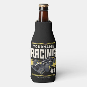Personalized Racing Team Fast Race Car Driver Bottle Cooler