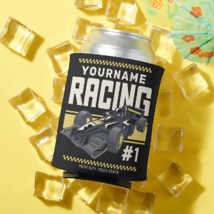 Personalized Racing Team Fast Race Car Driver Can Cooler