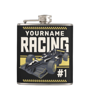 Personalized Racing Team Fast Race Car Driver Hip Flask