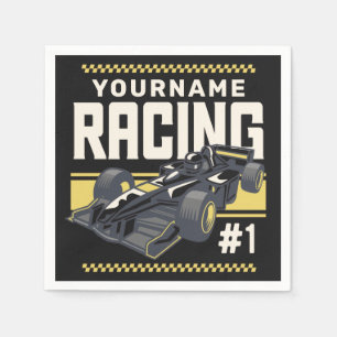 Personalized Racing Team Fast Race Car Driver Napkin