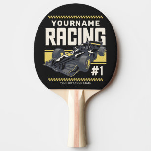 Personalized Racing Team Fast Race Car Driver Ping Pong Paddle