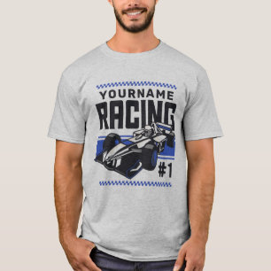 Personalized Racing Team Fast Race Car Driver  T-Shirt