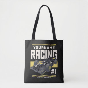 Personalized Racing Team Fast Race Car Driver  Tote Bag